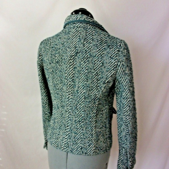 Massimo Dutti Wool Alpaca Blend Jacket Teal M - Picture 3 of 4